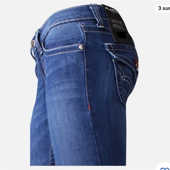 Vintage PLASTIQUE BY GLY JEANS 1363 Bootcut Flare denim size 28 - Picture 3 of 16